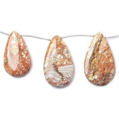 20x15-35x20mm Pollack Jasper Plain Pear Beads 8.5 inch 9 pieces