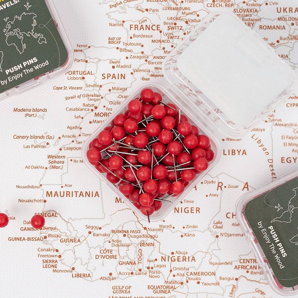 Canvas Push Pins - Red