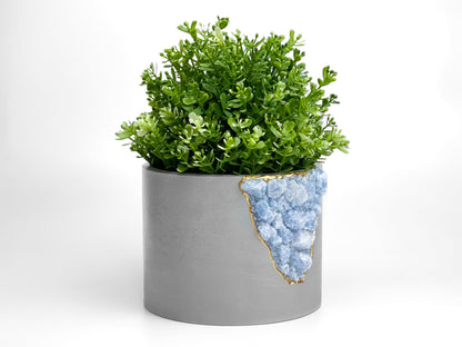 6" BLUE CALCITE PLANTER