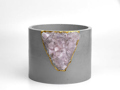 6 inch ROSE QUARTZ PLANTER
