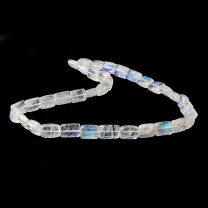 Rainbow Moonstone plain rectangle 14 inch 36 beads 8x6x3-9x6x4mm AA