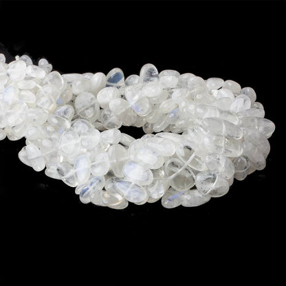 Rainbow Moonstone side drilled plain nuggets 16 inch 45 beads 9x8-15x9mm A