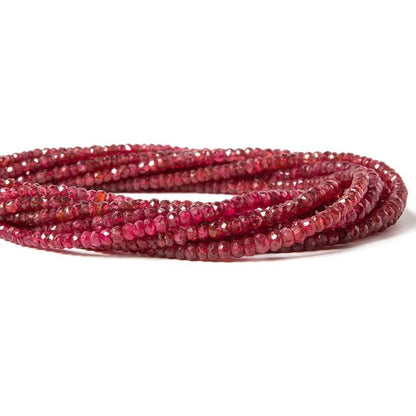 2-3.5mm Red Spinel Faceted Rondelle Beads 16 inch 185 pieces