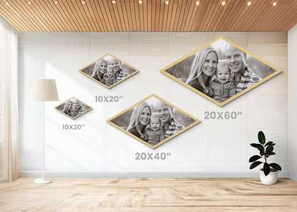 Custom Diamond Shaped Canvas Photo Print - Landscape