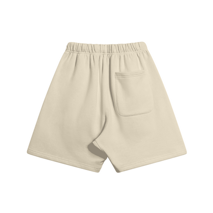 Fleece lined Oversized Sweatshorts [Beige]