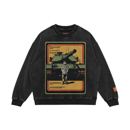“Gaza Children” Oversized Washed Faded Sweatshirt