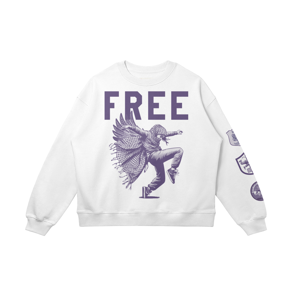 Palestinian Freedom Dance Drop Shoulders Sweatshirt