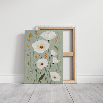 Tranquil Meadows - Modern Floral Canvas Art