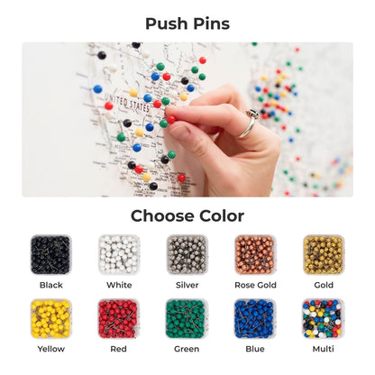 World Map on Canvas - White